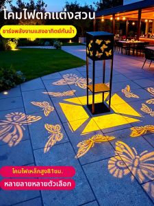 LIANGGUANGJING | Solar Outdoor Decorative Lamp Garden Iron Butterfly