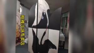 Folding Mobile Screen Sliding Door Partition Panel Wall Divider Room Divider Partition French R Screen Partition Living Room Entrance Hallway Divider 屏风隔断客厅
