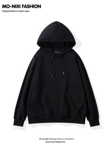 Áo Nỉ Trùm Đầu Màu Đen Mỏng Mùa Xuân Thu Cho Nữ Áo Khoác Ngoài Thường Ngày Dáng Rộng in Họa Tiết Thời Trang Đường Phố