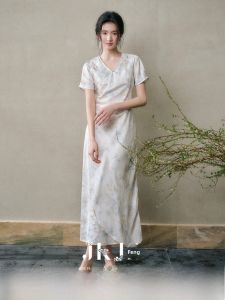 JK&JS | Đầm Hè Cổ V Đan Hoa Như Lụa
