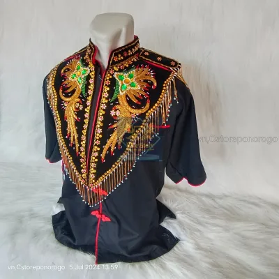 SEMPYOK HITAM MANGGAR 3 MOTIF / Kace / sempyok / sempyok jathil /sempyok jaranan / sempyok jatilan / barongan / ganongan / bujang ganong / topeng ganong / pecut / pecut bopo / pecut murah / celeng / baju / kaos / jatil / kostum jatilan / jaranan