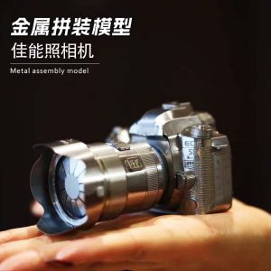 โมเดลตัวต่อจิ๊กซอว์ DIY สามมิติ3D ประกอบทำด้วยมือทำจากโลหะทั้งชิ้นกล้อง Canon แนววินเทจคิดถึง