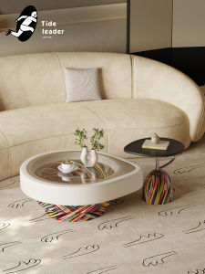 Tide leader | Minimalist Designer Glass Creative Irregular Shaped Coffee Table