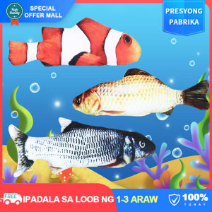 【Funny】Simulation Fish Toys USB Charging Jumping Carp Toy Cat Pet Interactive Toys Floppy Electric Wagging Fish for Kids