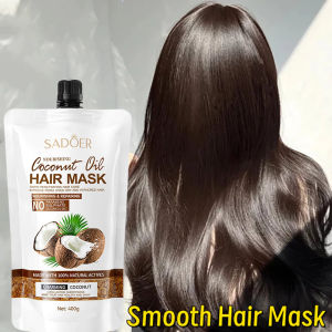 Hair Mask Rambut Smoothing SMOOTH AND MOISTEN HAIR Mask Pelurus Rambut Coconut Oil Masker Rambut