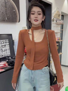 Fashionable Short Sleeve Womens Base Shirt Bow Tie Korean Style Slim Fit Pure Color Spring Summer Top Trendy Commute Wear