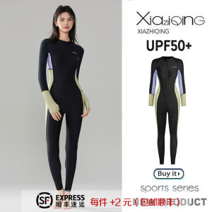 Womens Full Body Wetsuit Long Sleeve Surfing Swimming Suit Quick Dry Slimming Large Size Snorkeling Dive Suit Outdoor Camping Travel Gear