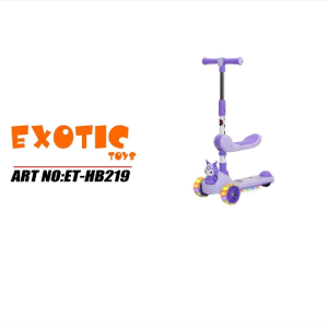 Skuter Anak Exotic HB219 Scooter Kuromi 2in1 Mode Duduk n Berdiri Roda Lampu n Musik