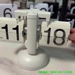 Modern Automatic Page Turning Flip Clock Digital Table Clock for Home Office Decor Technological Sense Page Flipper