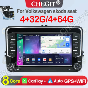 Android13 2Din Car Radio 8Core 64G  Multimedia Player GPS Wireless CarPlay For VW Volkswagen Skoda Octavia Golf 5 6 Passat B6 Po