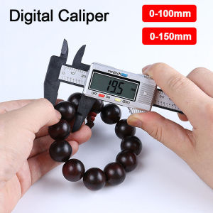 Thước Cặp Vecnê Màn Hình Kỹ Thuật Số Điện Tử 100/150Mm Thước Cặp Màn Hình Kỹ Thuật Số Bằng Nhựa Sợi Carbon Dụng Cụ Đo Màn Hình LCD Siêu Lớn LCD 6 Inch