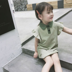 Princess Style T-Shirt Dress for Little Girls Summer New Arrival Childrens Clothing Korean Version Small Kids Trendy Skirt