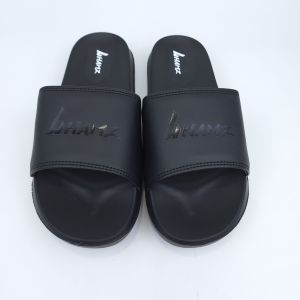 Hamz 2 teks Black Sandal Slide Casual Pria dan Wanita