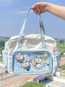 Wu Dong Xiaopu Original Everyday Joker Transparent Bar Two-Dimensional Crossbody Shoulder Pain Bag Female [Xiaoice Tea]]