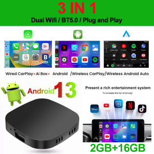 HOT Android 13 CarPlay Ai Box Wireless Box for Netflix YouTube Wireless Carplay Android Auto Car Smart Systems for Wired Carplay