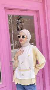 Mayoutfit.id Sayanna Blouse | Blouse Wanita Bordir Bunga Kombinasi