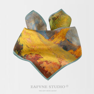 หม่อนแท้ ผ้าไหม ผ้าพันคอสี่เหลี่ยมสําหรับผู้หญิงผ้าพันคอคอตกแต่งวินเทจบาง หลากหลาย ขนาดเล็ก ผ้าไหม สี่เหลี่ยมในกล่องของขวัญ