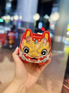 Creative Ceramic Mugs New Year 2025 Red Zodiac Year Gift for Best Friend Girls Lion Wake up Cup High Aesthetic Value