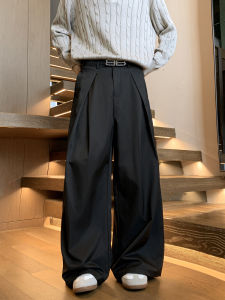 กางเกงขายาวทรงหลวมพับ ทรงหลวม ทรงตรง ทรงหลวม กางเกงขายาวทรงหลวมสำหรับผู้ชายและผู้หญิง CleanFit