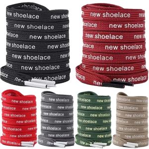 1 Pair Double-sided Letter-printed Shoelaces Sneakers Canvas Casual Shoelace New Laces for Shoe Accesories
