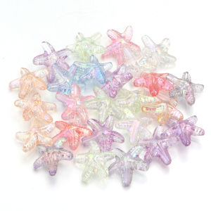 20 ชิ้นสีปลาดาวลูกปัด Charms อะคริลิค Spacer ลูกปัดแบบหลวมสําหรับเครื่องประดับ DIY ทําอุปกรณ์สร้อยข้อมือทําด้วยมืออุปกรณ์