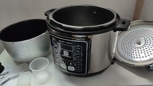 9 in 1 Pressure Cooker Stainless Steel Smart Rice Cooker Multi-Function Non-Stick Cooker Of Steaming Stewing Boiling and Fast Cooking Anti Scald Handle Steamer Warmer Saute Household Large Capacity Kitchen Stewing Cooker