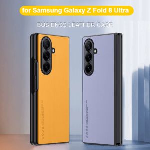 For Samsung Galaxy Z Fold 8 Ultra 7 6 5 4 Case Luxury Business Plain PU Leather Ultra Slim Skin-friendly Anti-drop Protect Cover