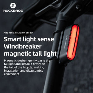 【SG Delivery】ROCKBROS Biycle Brake Taillight Magnetic Convenient Bike Light Vibration Sensing MTB Road Bike Rear Light Night Riding Accessories