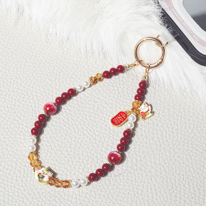 Delicate Pearl Cat Phone Chain for Women Elegant Luxury New 2025 Trendy Minimalist Mobile Phone Lanyard Festive Creative Gift