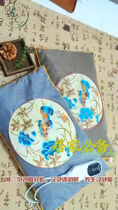 Gối Sưởi Điện Ngải Cứu 52x32cm Cao Cấp Gối Chườm Nóng Cổ Vai Gáy Thảo Dược Điều Chỉnh Nhiệt Hẹn Giờ