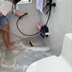 2IN1 Bathroom Cleaning Tile Floor Seam Long-handled Stiff Brush