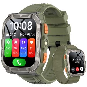 Blackview New Outdoor Smart Watch with LED Flashlight W80 Pro GPS Smartwatch 900mAh 1.91 TFT Display Watches for Men Women