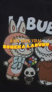 Kaos Labubu Viral Anak Perempuan & Laki-Laki Usia 3-14