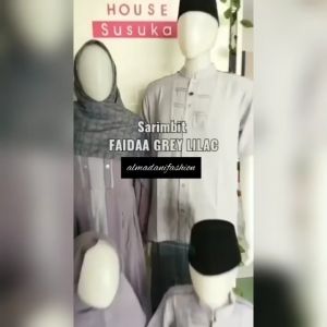 SARIMBIT NIBRAS FAIDAA GREY LILAC KELUARGA RAYA COUPLES NIBRAS KELUARGA MUSLIM TERBARU 2023