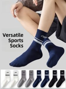 miiow | MiiOW Mens Mid-Calf Sports Socks Anti-Slip Absorbent Cotton Polyester Blend Autumn Winter Cotton Socks Trendy Long Socks