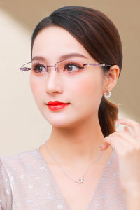 Blue light blocking Reading Glasses for Women Ultra-lightweight Metal Half Frame Computer Readers Anti UV/Eyestrain/Glare