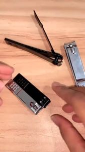 MYX Store GUNTING KUKU STAINLESS STEEL HITAM DOFF BAJA JUMBO ANTI KARAT NAIL CUTTER PEMOTONG MANICURE PEDICURE TREATMENT KUKU