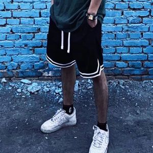 กางเกงบาสเก็ตบอลทรงหลวมสำหรับผู้ชาย ทรงตรง กระดุม ทรงบาง ฤดูใบไม้ผลิและฤดูร้อน กางเกงขายาวทรงหลวมสำหรับเยาวชน กางเกงขายาวทรงเก้าส่วน