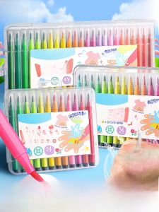 Morning Light Watercolor Pens Set for Children Washable Paint Brushes 24 Colors Soluble Colors Drawing Pens 36 Colors Girls Drawing Coloring Non Dirty Hand 12 Colors