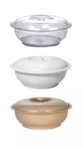 Âu thố phíp tròn nhựa VIỆT NHẬT 1.2L 2.2L - Trong có nắp đựng cơm canh topping trà sữa 6435-2+4