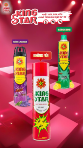 COMBO 2 CHAI KINGSTAR 600ml Không Mùi - Bình Xịt Côn Trùng Nhanh Chóng - Hiệu Quả Nhanh