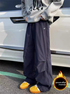 คอลเลกชันใหม่ของกางเกงชาร์จผ้ากำมะหยี่สำหรับฤดูใบไม้ร่วง/ฤดูหนาวของผู้ชาย เวอร์ชั่นเกาหลี กางเกงกีฬาลำลองทรงหลวมสำหรับนักเรียน