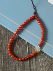 White Agate Red Agate Phone Chain Lanyard Pendant Mens Womens Anti-Lost Keychain Bracelet Crystal Digital Accessories