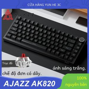 Ajazz Ak820 75% Bàn Phím Cơ Có Dây USB Ánh Sáng Trắng Đệm Full Phím Trao Đổi Nóng Bàn Phím Chơi Game Esports Cho Máy Tính Laptop
