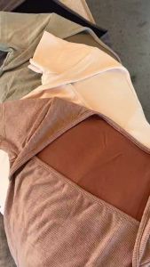 Atasan Wanita Ribbed Knit Square Neck Top Lengan Pendek Casual Bahan Rib Knit