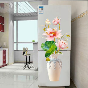 3D Chinese Vase Waterproof Stickers for Refrigerator Doors and Walls Self-Adhesive