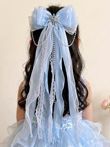 ENEN | Sweet Bow Pearl Mesh Hair Clip