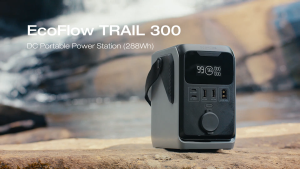 EcoFlow Trail 300 DC Portable Power Station 288Wh Ultra-light LiFePO4 Battery Bank 300W Solar Generator Fast Charge 5 Output Port Drop-Proof Solar/Car Input 0 Noise for Camping/Travel/Emergency
