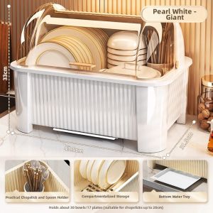 Dust-Proof and Drip Dry Kitchen Utensil Storage Box