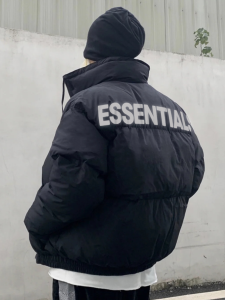 Áo Khoác Cotton Phản Quang Dày Rộng Rãi Cho Nam Và Nữ Phong Cách Đường Phố Mỹ Mùa Đông Ấm Áp Thoải Mái